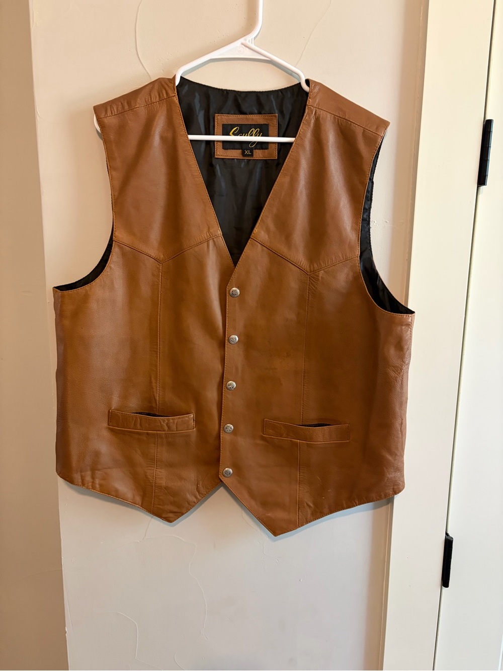Scully Brown Leather Vest